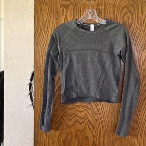 Gray Women's Long Sleeve Top